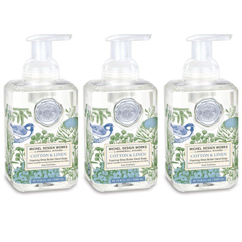 Cotton & Linen Foaming Hand Soap 3-Pack