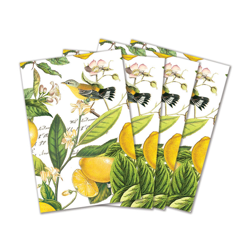 Lemon Basil Cotton Table Napkins (Set of 4)