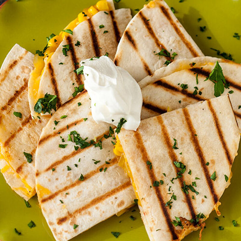 Caramelized Onion & Aged Cheddar Quesadillas