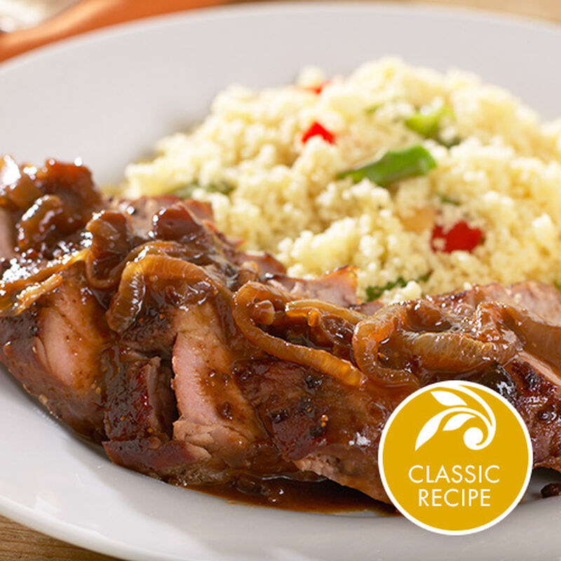 Pork Tenderloin in Vidalia Onion Fig Sauce