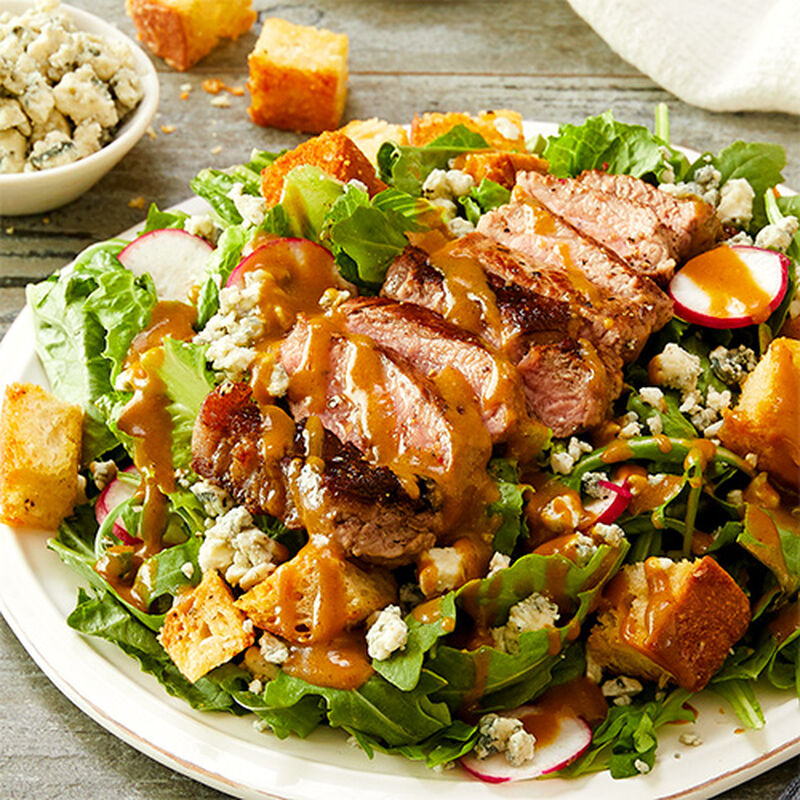 Spicy Honey Mustard Steak Salad