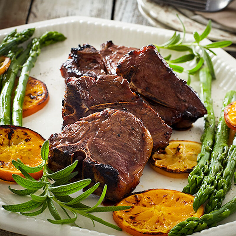 Grilled Lamb Chops with Garlic Rosemary Citrus Sauce