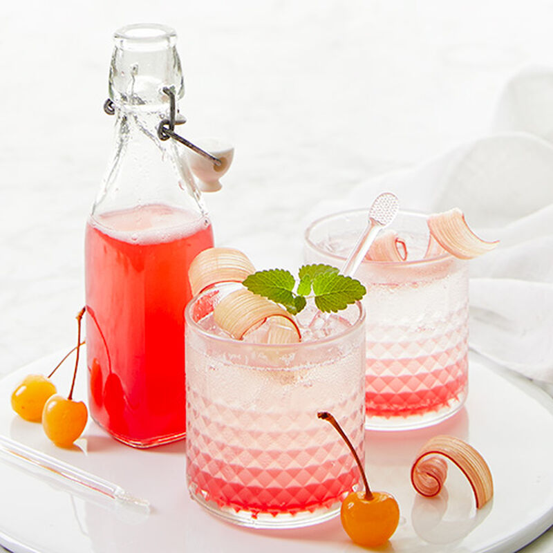Rhubarb Cherry Shrub