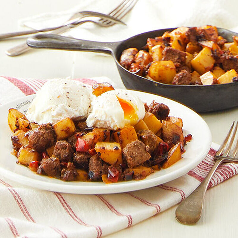Mom&rsquo;s Meatloaf Hash and Eggs