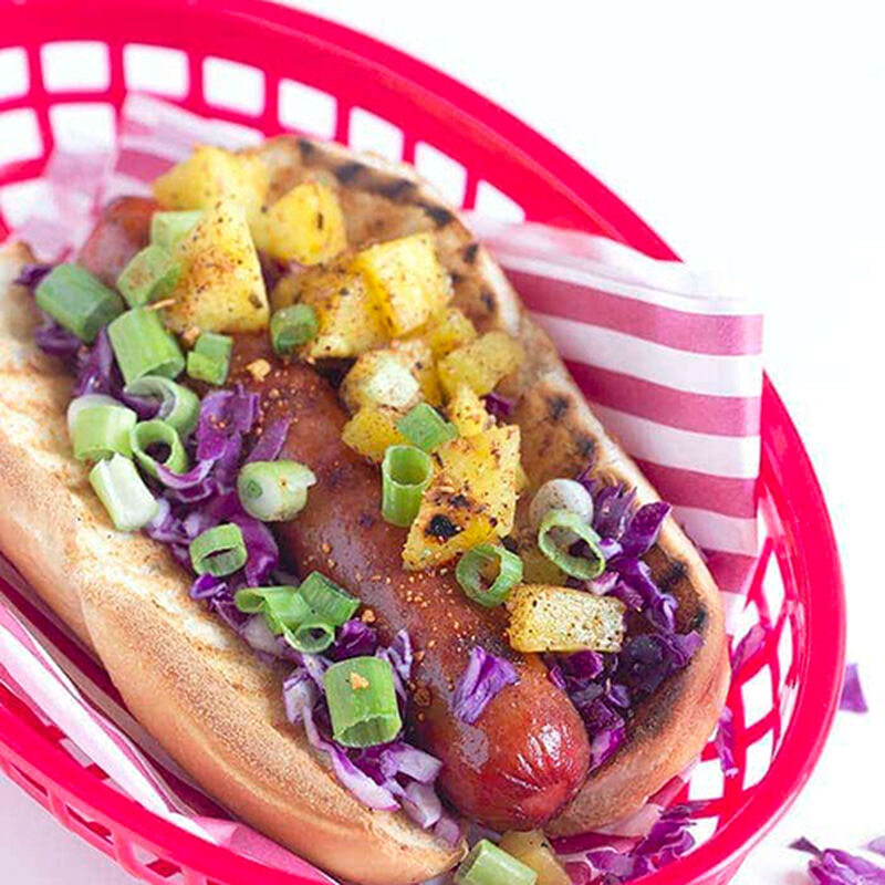 Jamaican Jerk Hot Dog
