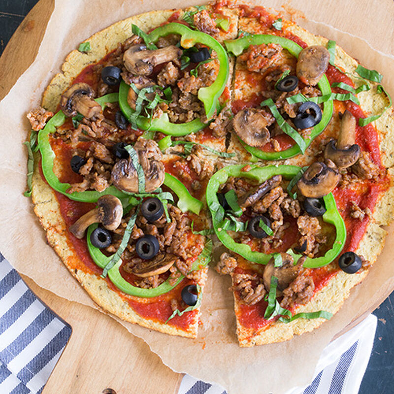 Paleo Chicago Style Cauliflower Pizza