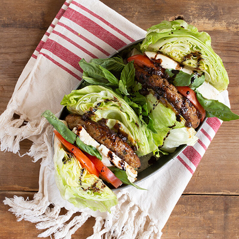 Low Carb Caprese Turkey Burger