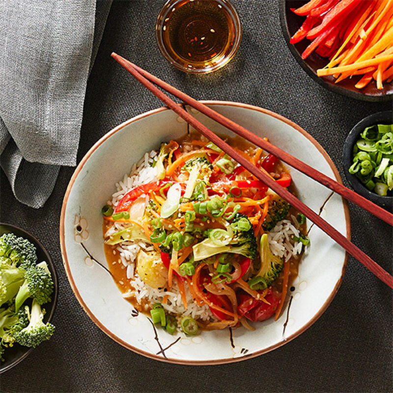 Sesame Garlic Vegetable Stir-Fry