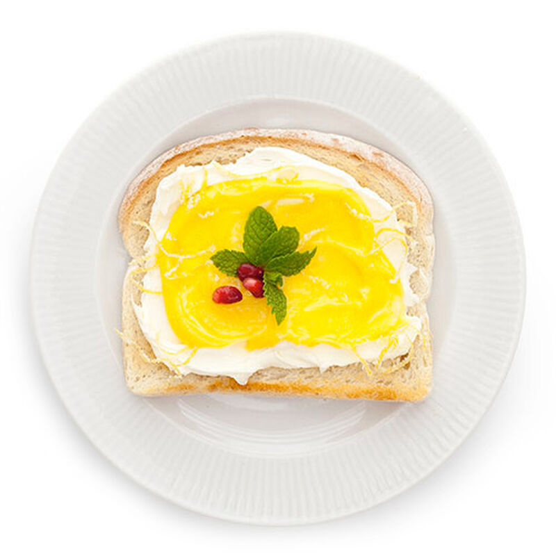 Candied Lemon & Mint Toast